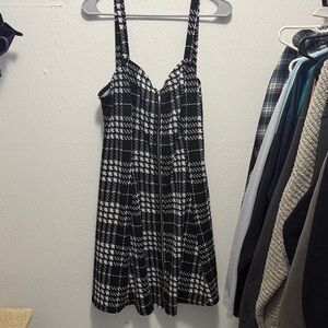 SHEIN Black and White Plaid Dress